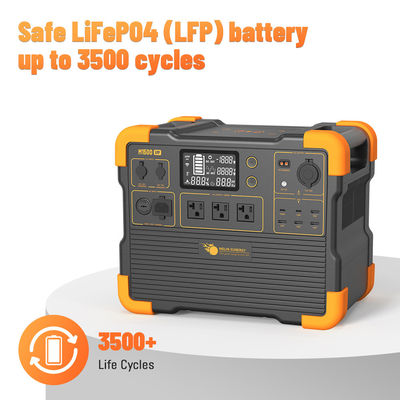 2200W Saf Sinüs Dalga Inverter Jeneratörü LiFePO4 Taşınabilir Güneş Jeneratörü Sistemi