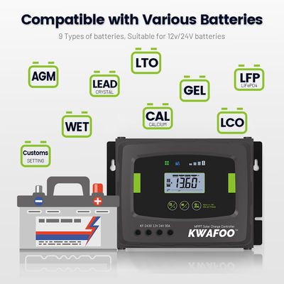 6 Aşama Şarj mppt 30a Güneş şarj kontrolörü