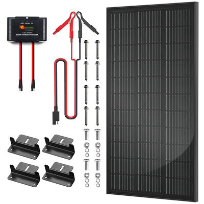 İyi bir fiyat. 100W RV Güneş Sistemi RV Güneş Şarj Kütesi Mobil Evler ve Kamp Ekipmanı için Yenilenebilir Enerji Kaynağı 12V AGM, GEL, WET ve LiFePO4 pillerini şarj edebilen çevrimiçi