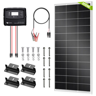 200W RV Güneş Paneli Kits Mobil Evler ve Açık Hava Maceraları için Portatif şebeke dışı RV kamp arabası güneş sistemi