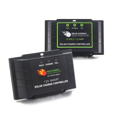 Kompakt PWM Güneş Şarj Kontrolörü Düzenleyicisi 8A 12V 24V Lifepo4 Güneş Şarj Kontrolörü