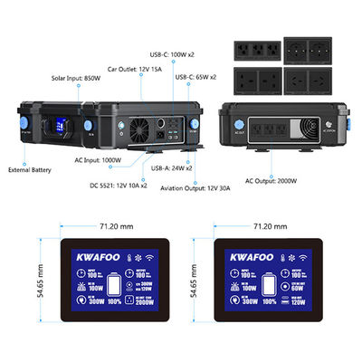 İyi bir fiyat. MPPT Bluetooth ve WIFI APP ile 2000W taşınabilir güneş enerjisi istasyonu şarj çevrimiçi