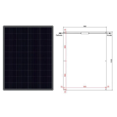 İyi bir fiyat. Hafif Eğilebilir Yarı Esnek Güneş Paneli PV Modülü 200w 12V Esnek Güneş Paneli çevrimiçi
