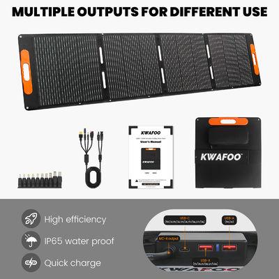 IP65 200W Kamyonetler İçin Taşınabilir Katlanabilir Güneş Panelleri 12V Pil