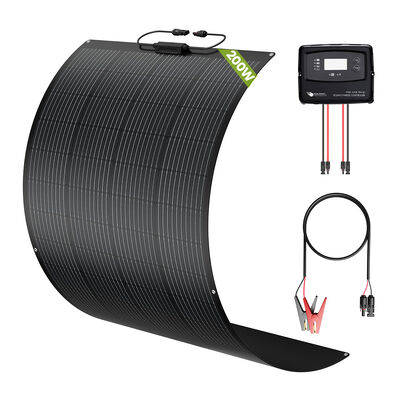 İyi bir fiyat. 200w güneş paneli seti karavan, kamp araba, otomotiv için yarı esnek güneş paneli ve IP67 5 aşamalı şarj pwm güneş kontrolörü AGM GEL WET CALCIUM LiFePO4 ve LTO pil çevrimiçi